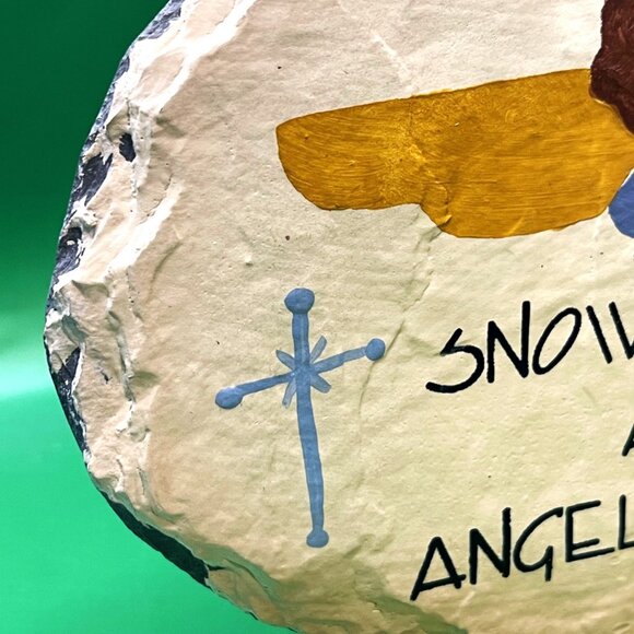 VTG Plain Jane Slate Sign Snowflakes Angel Kisses Handcrafted New Orleans Art - Picture 6 of 8